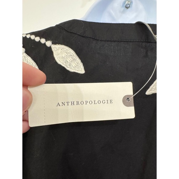 By Anthropologie Puff-Sleeve‎ Embroidered Blouse medium - Picture 4 of 10